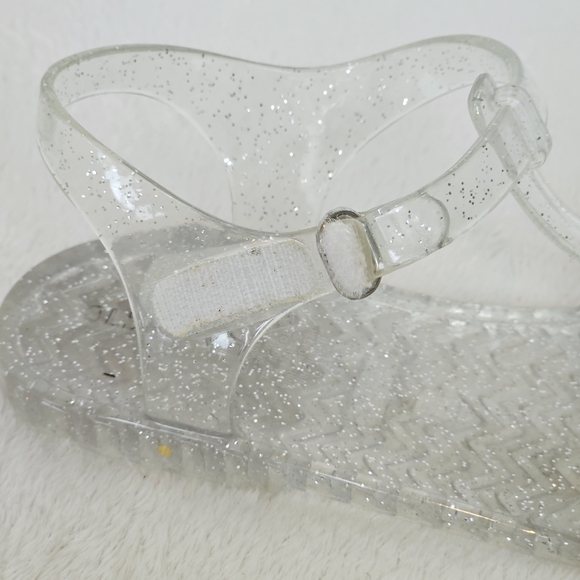 OLD NAVY | Toddler Girl's Clear & Yellow Lemon 🍋 Print Jelly Sandals - Picture 9 of 11